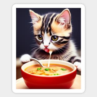 Baby Cat & Soup Magnet